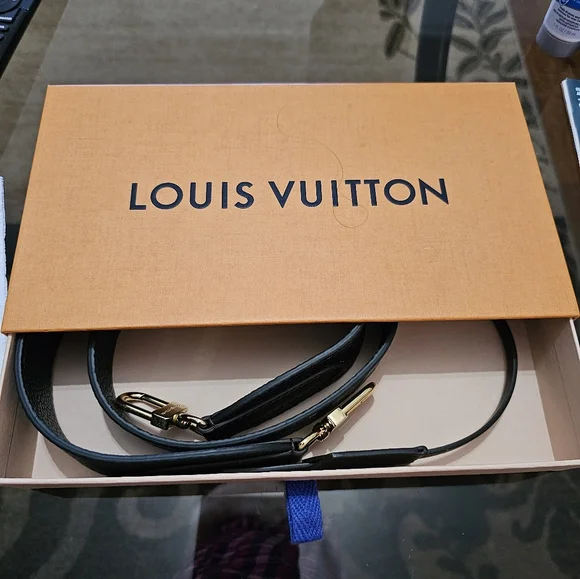 NEW LOUIS VUITTON Damier Ebene Taurillon Jersey strap - Picture 2 of 7